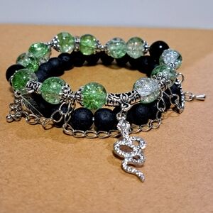 Beaded Charm Bracelet Set